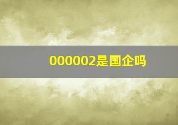 000002是国企吗