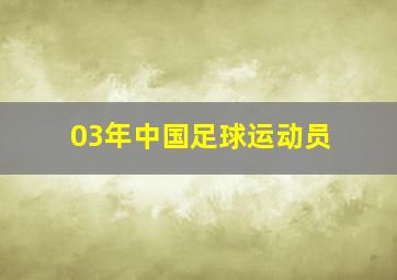 03年中国足球运动员