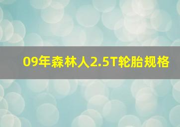 09年森林人2.5T轮胎规格