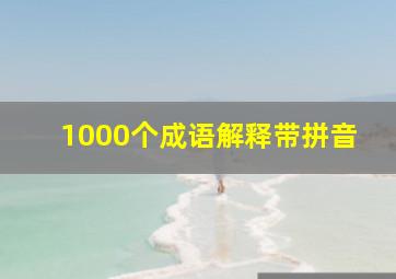 1000个成语解释带拼音