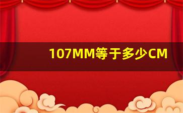 107MM等于多少CM