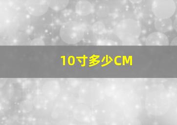 10寸多少CM