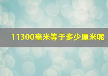 11300毫米等于多少厘米呢