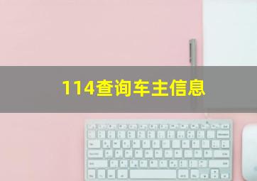 114查询车主信息