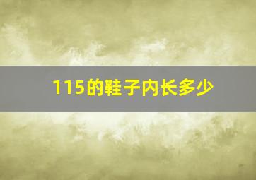 115的鞋子内长多少