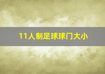 11人制足球球门大小