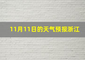 11月11日的天气预报浙江