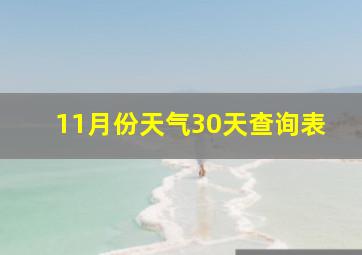 11月份天气30天查询表