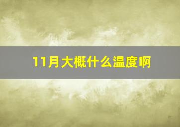 11月大概什么温度啊