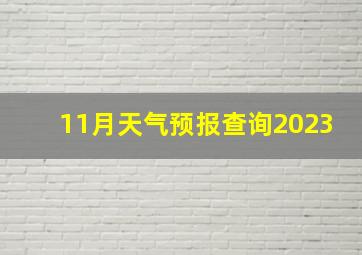 11月天气预报查询2023