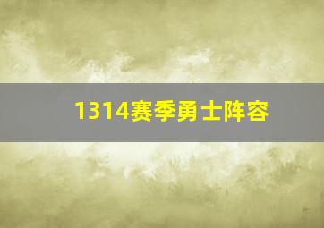 1314赛季勇士阵容