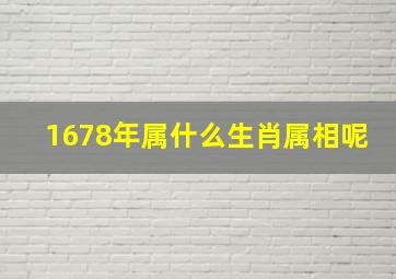 1678年属什么生肖属相呢