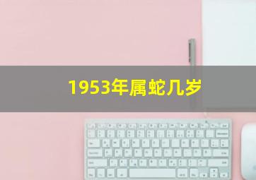 1953年属蛇几岁