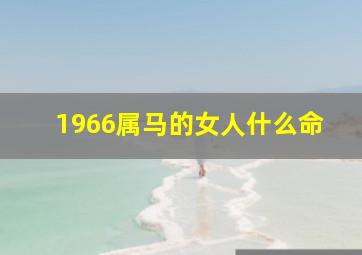 1966属马的女人什么命