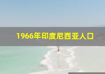 1966年印度尼西亚人口