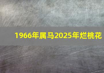 1966年属马2025年烂桃花