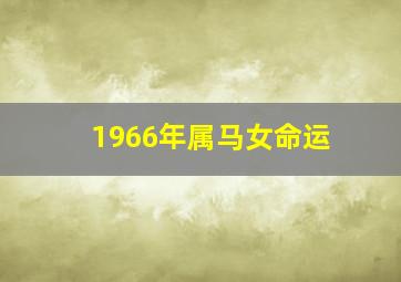 1966年属马女命运