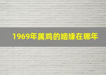 1969年属鸡的姻缘在哪年