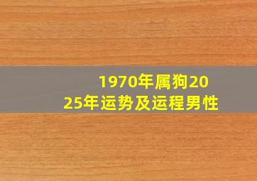 1970年属狗2025年运势及运程男性