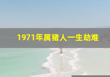 1971年属猪人一生劫难