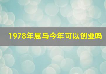 1978年属马今年可以创业吗