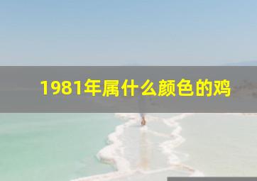 1981年属什么颜色的鸡