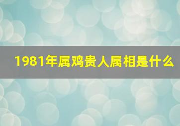 1981年属鸡贵人属相是什么