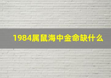 1984属鼠海中金命缺什么