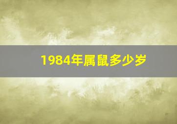 1984年属鼠多少岁