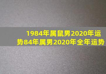 1984年属鼠男2020年运势84年属男2020年全年运势