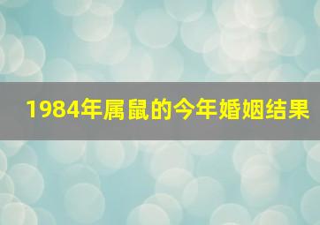 1984年属鼠的今年婚姻结果