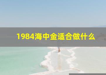 1984海中金适合做什么