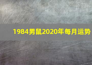 1984男鼠2020年每月运势