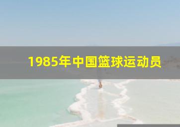 1985年中国篮球运动员