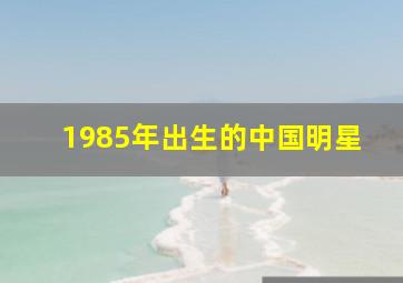 1985年出生的中国明星