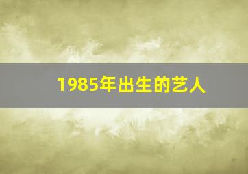 1985年出生的艺人