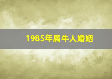 1985年属牛人婚姻