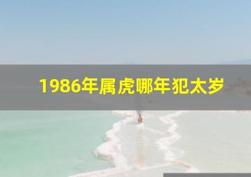 1986年属虎哪年犯太岁