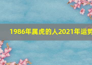 1986年属虎的人2021年运势