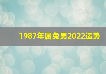 1987年属兔男2022运势