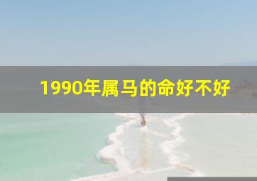 1990年属马的命好不好