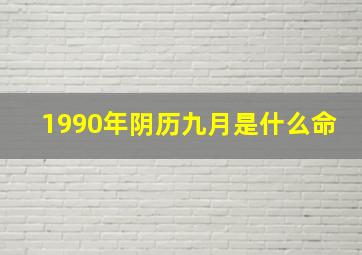 1990年阴历九月是什么命