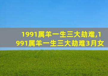 1991属羊一生三大劫难,1991属羊一生三大劫难3月女