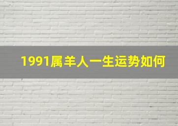 1991属羊人一生运势如何