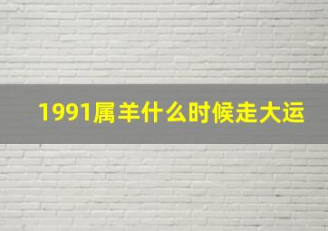 1991属羊什么时候走大运