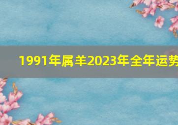 1991年属羊2023年全年运势