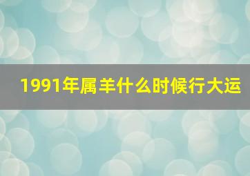 1991年属羊什么时候行大运