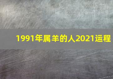 1991年属羊的人2021运程