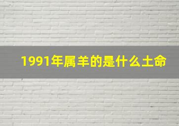 1991年属羊的是什么土命