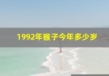 1992年猴子今年多少岁